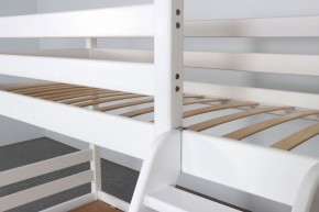 АДЕЛЬ Кровать двухъярусная с наклонной лестницей (белый) в Полевском - polevskoy.mebel-74.com | фото