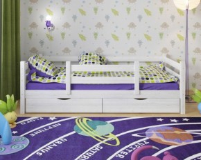 Детская кровать из массива березы Соня-5 (Белый/Лак) в Полевском - polevskoy.mebel-74.com | фото
