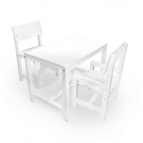 Детский растущий комплект стол и два стула  Я САМ "Лофт" (Белый, Белый) в Полевском - polevskoy.mebel-74.com | фото