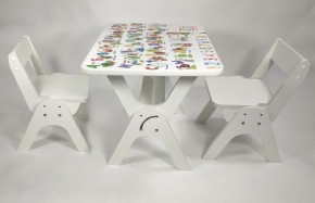 Детский растущий стол-парта и два стула Я САМ "Умка-Дуо" (Алфавит) в Полевском - polevskoy.mebel-74.com | фото