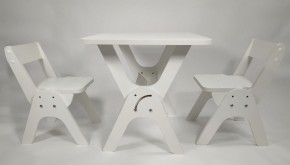 Детский растущий стол-парта и два стула Я САМ "Умка-Дуо" (Белый) в Полевском - polevskoy.mebel-74.com | фото