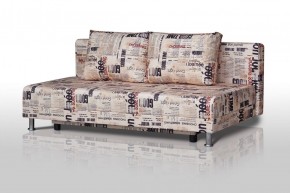 Диван-кровать Комфорт без подлокотников Принт "Gazeta" (2 подушки) в Полевском - polevskoy.mebel-74.com | фото