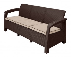 Диван Yalta Premium Sofa 3 Set (Ялта) шоколадный (+подушки под спину) в Полевском - polevskoy.mebel-74.com | фото