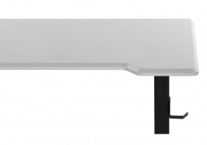 Компьютерный стол Маркос с механизмом подъема 120х75х75 белая шагрень / черный в Полевском - polevskoy.mebel-74.com | фото
