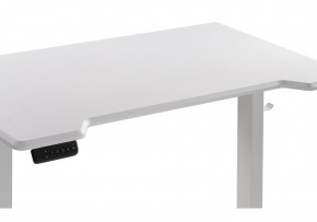 Компьютерный стол Маркос с механизмом подъема 140х80х75 белый / шагрень белая в Полевском - polevskoy.mebel-74.com | фото