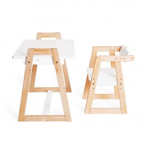 Комплект детской мебели стол и  два стула Я САМ "Лофт-Дуо" (Белый) в Полевском - polevskoy.mebel-74.com | фото