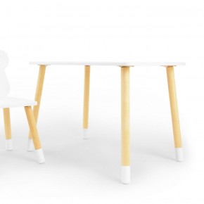 Комплект детской мебели стол и стул Корона (Белый/Белый/Береза) в Полевском - polevskoy.mebel-74.com | фото