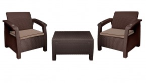 Комплект уличной мебели Yalta Premium Terrace Set (Ялта) шоколадый (+подушки под спину) в Полевском - polevskoy.mebel-74.com | фото