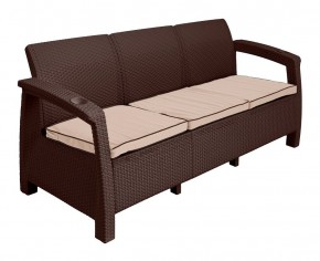 Комплект уличной мебели Yalta Premium Terrace Triple Set (Ялта) шоколадный (+подушки под спину) в Полевском - polevskoy.mebel-74.com | фото