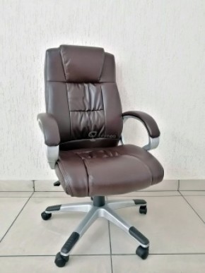 Кресло Barneo K-6 для руководителя (коричневая экокожа) в Полевском - polevskoy.mebel-74.com | фото