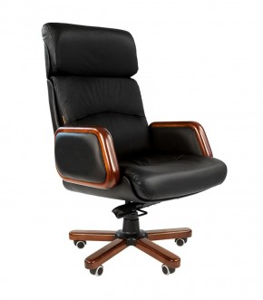 Кресло для руководителя CHAIRMAN 417 (Натуральная кожа) Черное в Полевском - polevskoy.mebel-74.com | фото