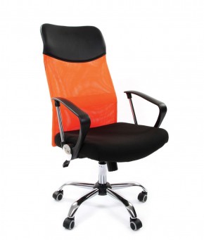 Кресло для руководителя CHAIRMAN 610 N (15-21 черный/сетка оранжевый) в Полевском - polevskoy.mebel-74.com | фото