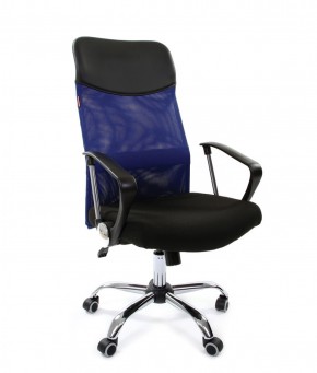 Кресло для руководителя CHAIRMAN 610 N (15-21 черный/сетка синий) в Полевском - polevskoy.mebel-74.com | фото