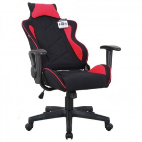 Кресло компьютерное BRABIX GT Racer GM-101 + подушка (ткань) черное/красное (531820) в Полевском - polevskoy.mebel-74.com | фото