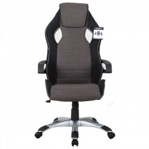 Кресло компьютерное BRABIX Techno GM-002 (ткань) черное/серое, вставки белые (531815) в Полевском - polevskoy.mebel-74.com | фото