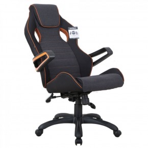 Кресло компьютерное BRABIX Techno Pro GM-003 (ткань черное/серое, вставки оранжевые) 531813 в Полевском - polevskoy.mebel-74.com | фото