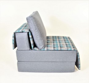 Кресло-кровать бескаркасное Харви (серый-квадро азур) в Полевском - polevskoy.mebel-74.com | фото