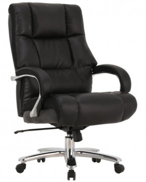 Кресло офисное BRABIX PREMIUM "Bomer HD-007" (рециклированная кожа, хром, черное) 531939 в Полевском - polevskoy.mebel-74.com | фото