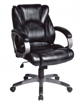 Кресло офисное BRABIX "Eldorado EX-504", экокожа, черное, 530874 в Полевском - polevskoy.mebel-74.com | фото