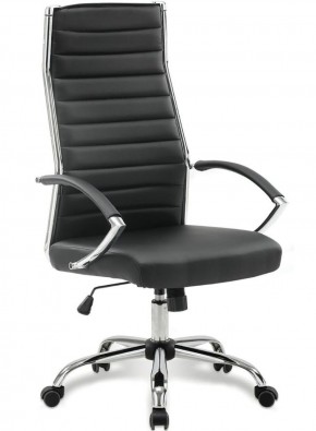 Кресло офисное BRABIX "Style EX-528", экокожа, хром, черное, 531947 в Полевском - polevskoy.mebel-74.com | фото