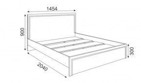 Кровать 1.4 М16 Стандарт с настилом Беатрис (Орех гепланкт) в Полевском - polevskoy.mebel-74.com | фото