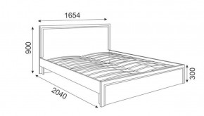 Кровать 1.6 М07 Стандарт с основанием Беатрис (Орех гепланкт) в Полевском - polevskoy.mebel-74.com | фото