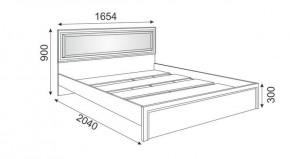Кровать 1.6 М09 с мягкой спинкой и настилом Беатрис (Орех гепланкт) в Полевском - polevskoy.mebel-74.com | фото