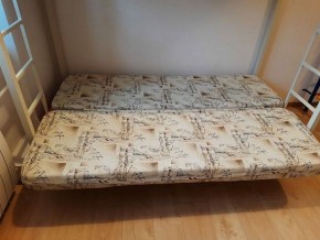 Кровать двухъярусная с диваном "Мадлен" (Серый/Фиолетовый) в Полевском - polevskoy.mebel-74.com | фото