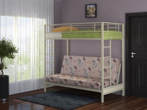 Кровать двухъярусная с диваном "Мадлен" (Слоновая кость/Серый) в Полевском - polevskoy.mebel-74.com | фото