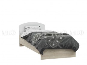 МАРТИНА Кровать 800 с настилом ЛДСП (Белый глянец/дуб сонома) в Полевском - polevskoy.mebel-74.com | фото