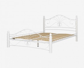 Кровать "Фортуна 1" КМД 2.01 Белая (1600*2000) (ножки-белые) с коваными элементами в Полевском - polevskoy.mebel-74.com | фото