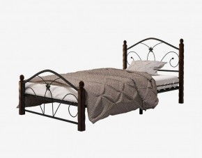 Кровать "Селена 1" Черная (900*2000) (ножки-шоколад) с коваными элементами в Полевском - polevskoy.mebel-74.com | фото