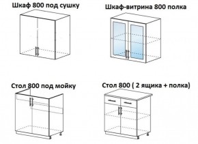 ЛИЗА-1 Кухонный гарнитур 1.6 в Полевском - polevskoy.mebel-74.com | фото