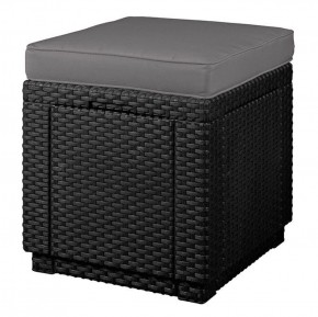 Пуфик Куб с подушкой (Cube with cushion) графит - прохладный серый в Полевском - polevskoy.mebel-74.com | фото