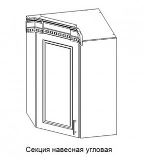 Секция навесная угловая "Верона" (600*600) в Полевском - polevskoy.mebel-74.com | фото