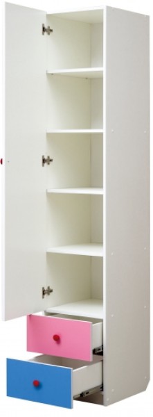 Шкаф 1-но дверный с ящиками и фотопечатью Совята 1.1 (400) в Полевском - polevskoy.mebel-74.com | фото