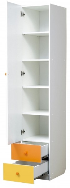 Шкаф 1-но дверный с ящиками и зеркалом Радуга (400) в Полевском - polevskoy.mebel-74.com | фото