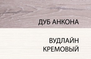 Шкаф 1DT P, OLIVIA, цвет вудлайн крем/дуб анкона в Полевском - polevskoy.mebel-74.com | фото