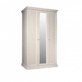 Шкаф 3-х дверный для платья и белья (1 зеркало) Амели штрих-лак (АМШ1/3) в Полевском - polevskoy.mebel-74.com | фото