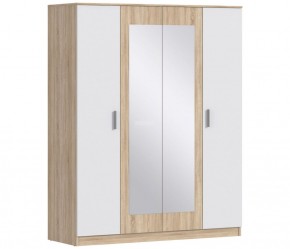 Шкаф 4х дверный с зеркалами Уют СБ-2750/1 (Дуб Сонома/Белый) в Полевском - polevskoy.mebel-74.com | фото