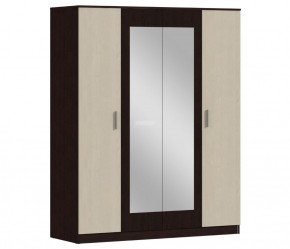 Шкаф 4х дверный с зеркалами Уют СБ-2750/1.Н (Венге/Паллада) в Полевском - polevskoy.mebel-74.com | фото