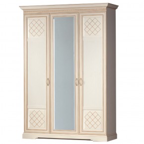 Шкаф для одежды 3-дверный №800 Парма кремовый белый в Полевском - polevskoy.mebel-74.com | фото