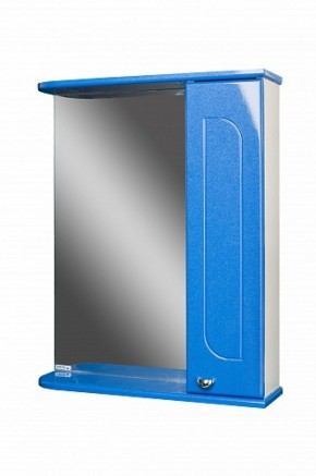 Шкаф-зеркало Радуга Синий металлик 55 правый АЙСБЕРГ (DA1129HZR) в Полевском - polevskoy.mebel-74.com | фото