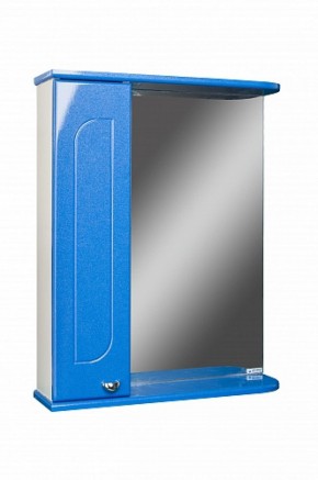 Шкаф-зеркало Радуга Синий металлик 60 левый АЙСБЕРГ (DA1130HZR) в Полевском - polevskoy.mebel-74.com | фото