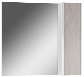 Шкаф-зеркало Uno 80 Дуб серый левый/правый Домино (DU1504HZ) в Полевском - polevskoy.mebel-74.com | фото