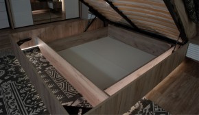 Спальня Джулия Кровать 160 МИ с подъемным механизмом Дуб крафт серый в Полевском - polevskoy.mebel-74.com | фото