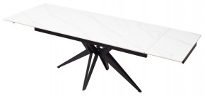 Стол FORIO 160 MATT WHITE MARBLE SOLID CERAMIC / BLACK, ®DISAUR в Полевском - polevskoy.mebel-74.com | фото