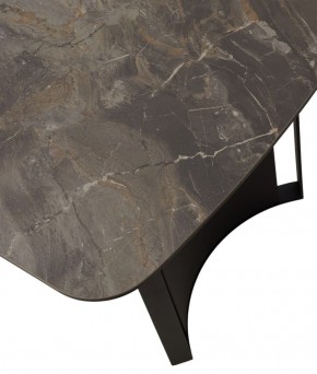 Стол RASMUS 160 KL-80 Серый мрамор, итальянская керамика / черный каркас, ®DISAUR в Полевском - polevskoy.mebel-74.com | фото