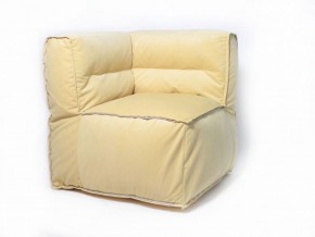 Угловое модульное бескаркасное кресло Комфорт (Желтый велюр) в Полевском - polevskoy.mebel-74.com | фото