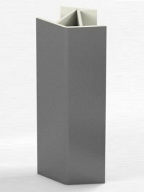 Угловое соединение для цоколя 135 гр. h100 мм (Алюминий, Белый, Черный, Сонома) в Полевском - polevskoy.mebel-74.com | фото